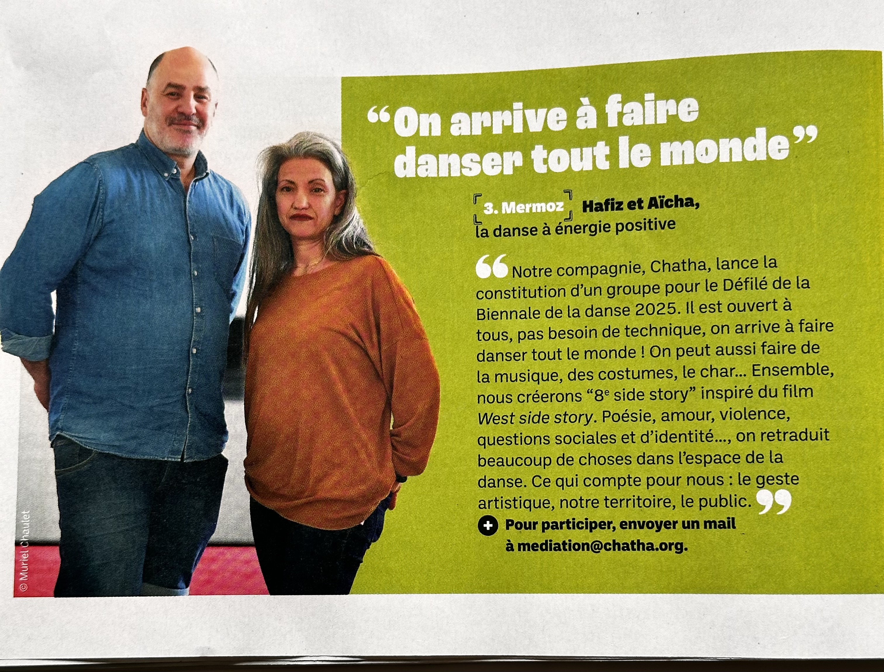 coupure de presse Au fil de Lyon sept/oct 2024